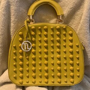 TraciLynn Studded Leather Handbag